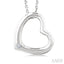 Silver Heart Shape Diamond Fashion Pendant