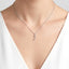 Silver Block 'J' Initial Diamond Pendant