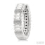 Silver Bold Ribbed Diamond Hoop Earrings