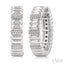 Silver Bold Ribbed Diamond Hoop Earrings