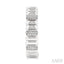 Silver Bold Ribbed Diamond Hoop Earrings
