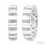 Silver Bold Ribbed Diamond Fashion Hoop Earrings