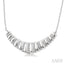 Silver Bold Ribbed Diamond Fashion Pendant