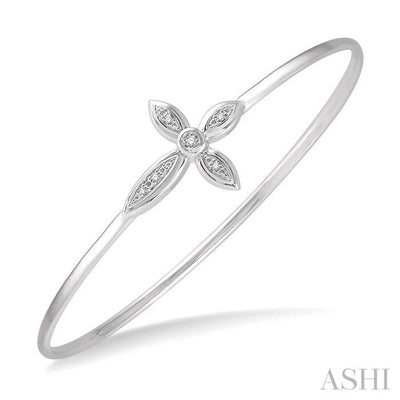 Silver Cross Diamond Flex Fashion Bangle