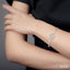Silver Fleur De Lis Diamond Flex Fashion Bangle