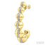 Gold Vermeil Bold Half Hoop Fashion Earrings