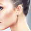 Silver Bold Ribbed Diamond Fashion Earrings