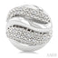 Silver Bold Ribbed Diamond Fashion Earrings