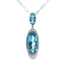 Blue Topaz & Diamond Pendant