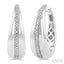 Silver Bold Diamond Hoop Earrings