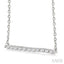 Silver Bar Petite Diamond Fashion Pendant