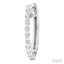 Silver Petite Diamond Fashion Hoop Earrings
