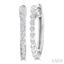 Silver Petite Diamond Fashion Hoop Earrings