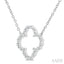 Silver Clover Petite Diamond Fashion Pendant