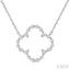 Silver Clover Petite Diamond Fashion Pendant