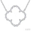 Silver Clover Petite Diamond Fashion Pendant