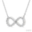 Silver Infinity Petite Diamond Fashion Pendant