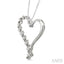 Silver Heart Shape Journey Diamond Fashion Pendant
