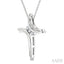 Silver Cross Diamond Fashion Pendant