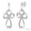 Silver Cross & Heart Shape Diamond Fashion Earrings