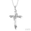 Silver Cross Diamond Fashion Pendant