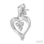 Silver Heart Shape Diamond Fashion Earrings