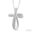 Silver Cross Diamond Fashion Pendant