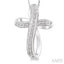 Silver Cross Diamond Fashion Pendant