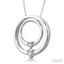 Silver Circle Diamond Pendant