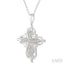 Silver Cross Diamond Fashion Pendant