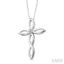 Silver Cross Diamond Fashion Pendant