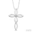 Silver Cross Diamond Fashion Pendant
