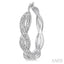 Silver Infinity Diamond Fashion Hoop Earrings
