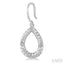 Silver Pear Shape Diamond Fashion Earrings