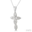 Silver Cross Diamond Fashion Pendant