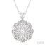 Silver Snowflake Diamond Fashion Pendant