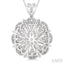 Silver Snowflake Diamond Fashion Pendant