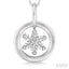 Silver Snowflake Diamond Fashion Pendant
