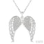 Silver Angel Wings Diamond Fashion Pendant