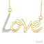 Gold Vermeil 'Love' Diamond Fashion Pendant