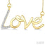 Gold Vermeil 'Love' Diamond Fashion Pendant