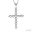 Silver Cross Petite Diamond Fashion Pendant