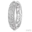 Silver Diamond Hoop Earrings