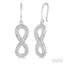 Silver Infinity Diamond Fashion Earrings