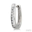 Silver Diamond Hoop Earrings