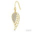 Gold Vermeil Angel Wings Diamond Fashion Earrings