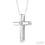 Silver Cross Diamond Fashion Pendant