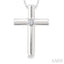 Silver Cross Diamond Fashion Pendant