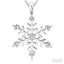 Silver Snowflake Diamond Fashion Pendant