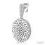 Silver Oval Shape Diamond Earrings